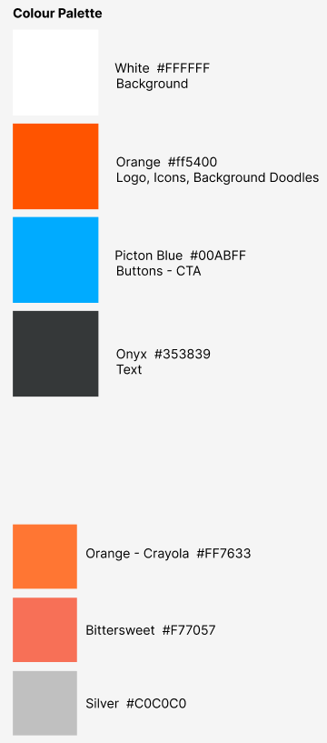 Custom color palette designed for a manufacturing and distribution business website.